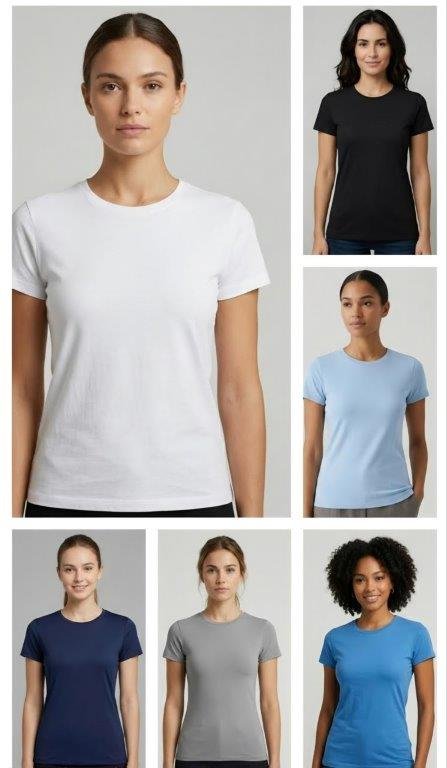 Women's basic t-shirt colors 1