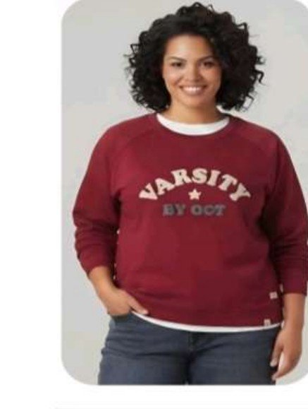 Burgundy "Varsity" Sweatshirt Stock — Ref. 1006