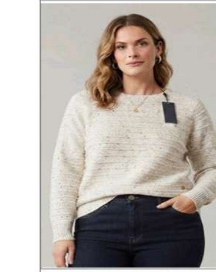 Cream Fantasy Knit Sweater Stock — Ref. 1010