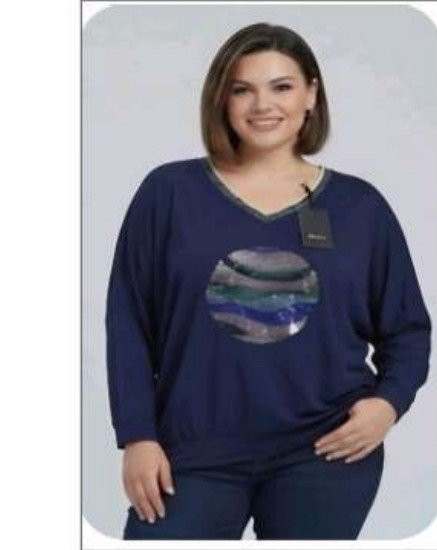 Shimmer Print Sweater Stock — Ref. 1014
