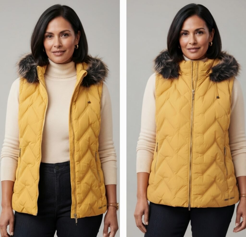 Yellow Puffer Gilet Stock — Ref. 1000